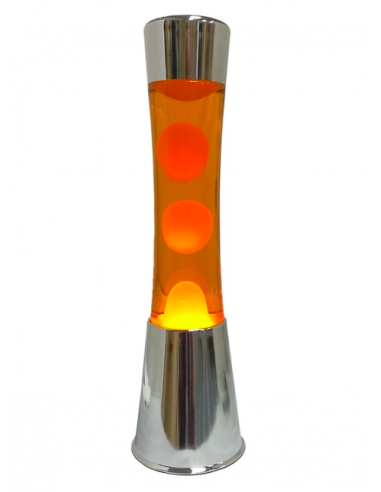 Lumière dambiance Avec ampoule incluse Design rétro Orange Lampe à lave TIMMY 