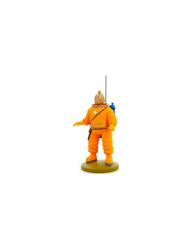 Figurine resine tintin cosmonaute